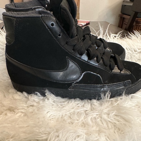 Nike Shoes - Nike Womens Blazer High Suede Black 317808-003 Size 8.5
